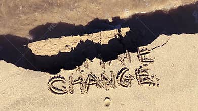 Climate Change Damage Slow Motion Sand Message