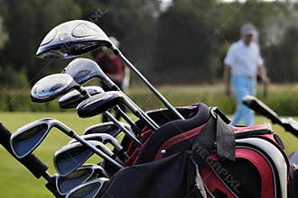 Close-up of a golf bag