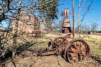 Antique Tractor Parts at the Old Crawford Mill in Walburg Texas