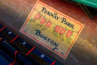 Vintage Wall sign at Fenway Park, Boston, MA
