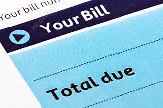 Bill Statement Closeup