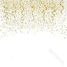 Gold confetti celebration. Vector golld background