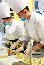 Chinese chef made pastry, srgb image