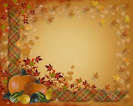 Thanksgiving Border Autumn Fall leaves