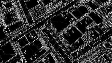 Sketch city abstract architectural background