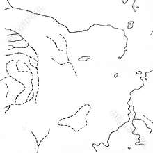 Vintage contour mapping. Natural printing illustrations of maps.