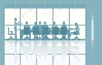 Illustrated group meeting
