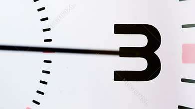 Time passing closeup clock