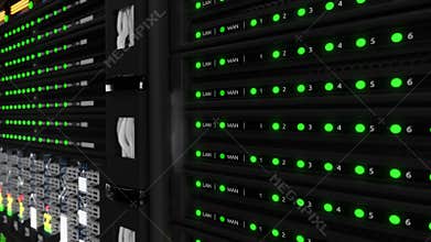 Modern working server room