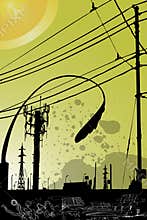 Yellow City Grunge Splash