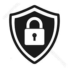 Secure protection abstract logo. vector shield lock Icon