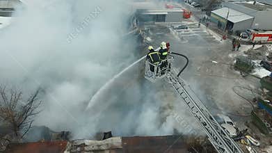 Firefighters at work