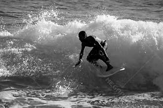 Surfer in black and white2
