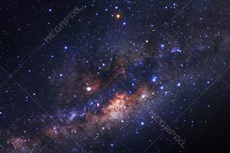 Milky way galaxy with stars and space dust in the universe