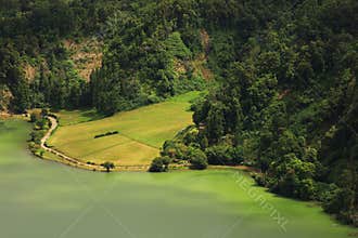 Sete Cidades landscape in a beautiful sunny day