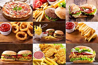 Various fast food products