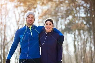 Couple on recreation outdoor