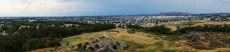 Landscape of Tandil city and the surrounding hills