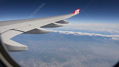 Taipei, Taiwan - December 14 2015: Thai Air Asia X Airbus 330-300 route Don Mueang to Incheon Airport flying over Taiwan