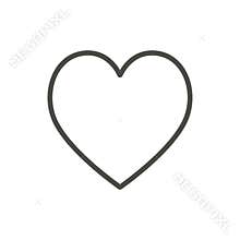 Heart icon, line vector. Outline love symbol.
