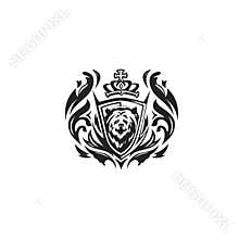 Black and white bear logo vector illustration.