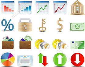 Finance stock and economy icon