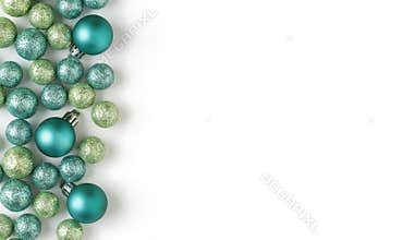 Beautiful, bright, modern, contemporary Christmas holiday ornaments decoration
