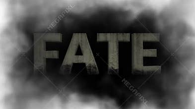 Fate In the fog. Smoke fog is flying around the edges. Frame of smoke and fog.