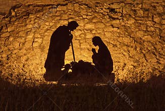 Christmas installation on the theme of the birth of Jesus Christ