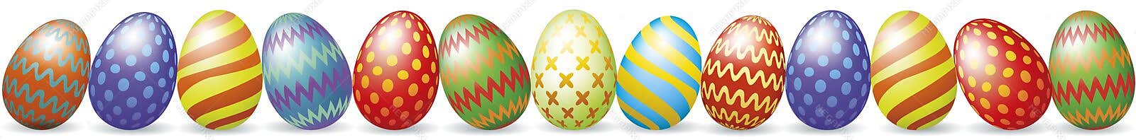 Easter eggs with shadow