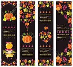 Colorful autumnal banners