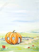 Fairytale pumpkin house