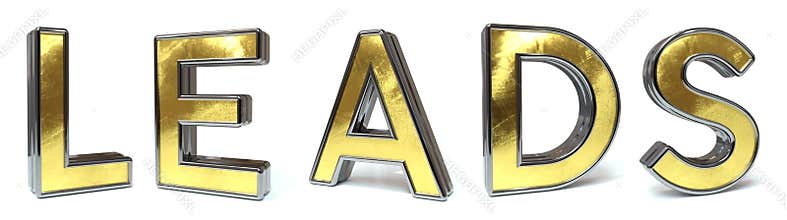 Leads golden text