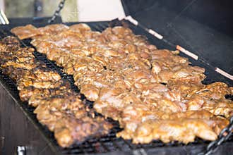 Spicy Grilled Jerk Chicken on the barbecue