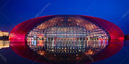 Night Scene of National Centre for the Performing Arts