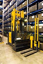 warehouse forklift in store