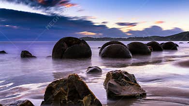 Moeraki Boulders at Sunrise