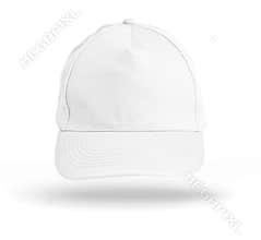 White Baseball Cap on a white background.