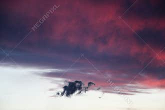 Dragon cloud in a sky of fire