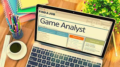 Game Analyst Job Vacancy. 3D.