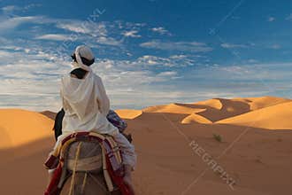 The woman in desert