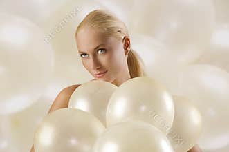 Girl with ballons