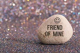 Friend of mine on stone
