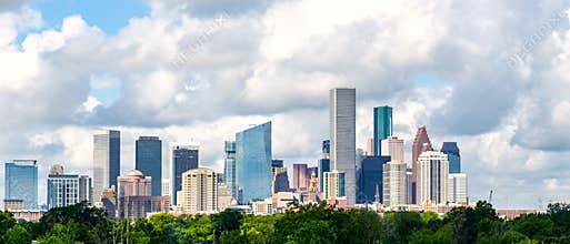 Houston, tx skyline cityscape daytime