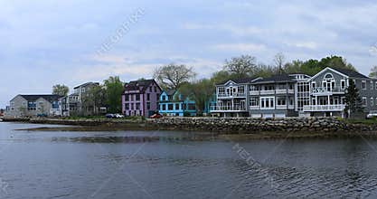 View by the shore of Mahone Bay, Nova Scotia 4K