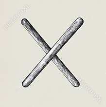 Hand drawn wrong cross illustration