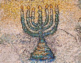 Mosaic menorah