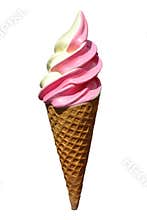 Mock-up of a ice cream cone