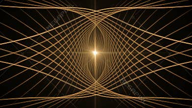 Golden wire with rays of light