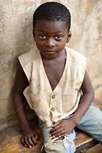 A beautiful boy in a slum in Accra, Ghana